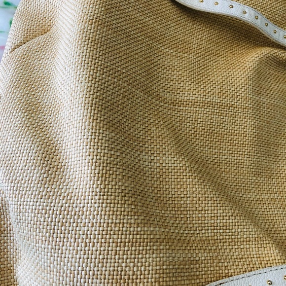 Cole Haan Collection Woven Straw Leather Large Bag - Picture 10 of 16